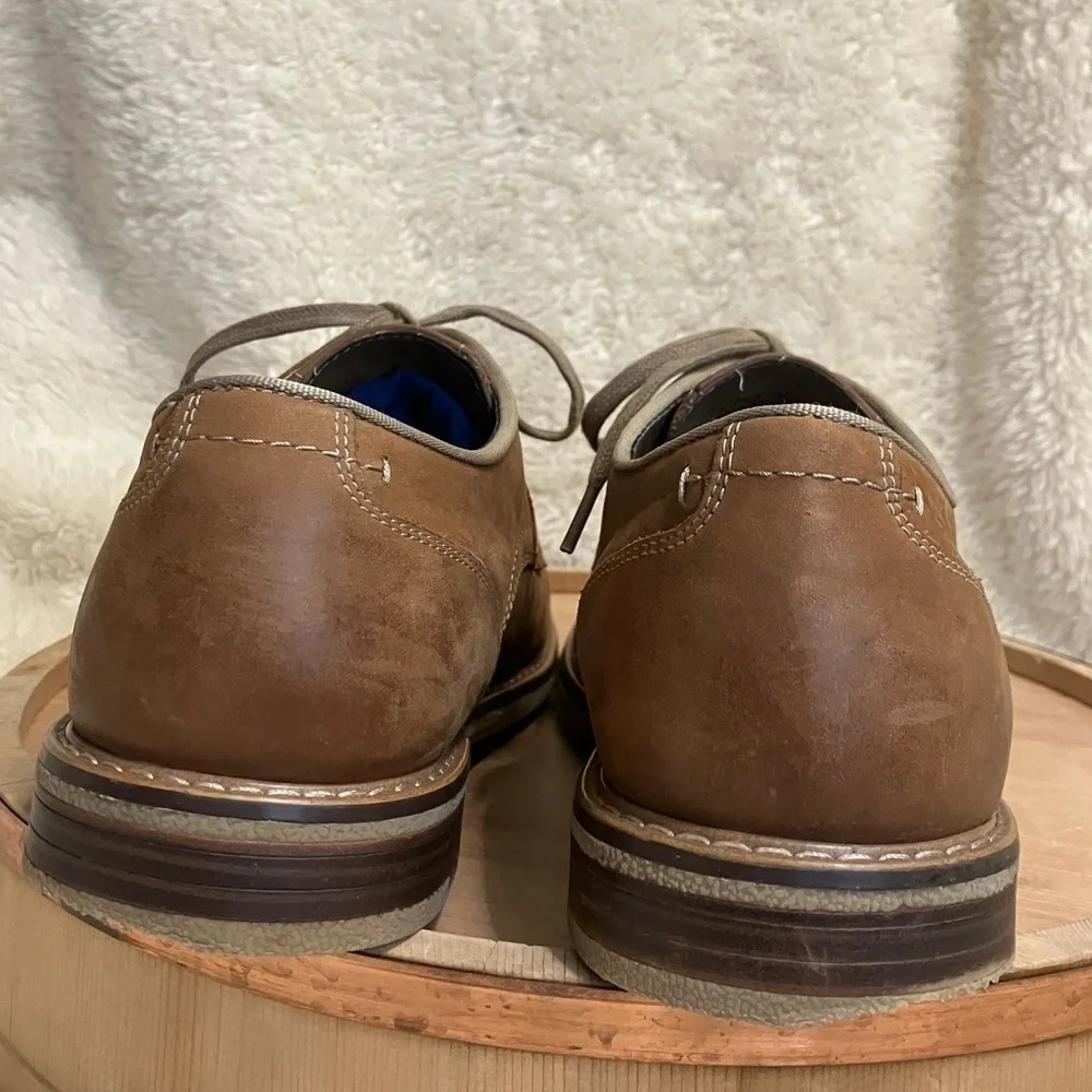 Men’s Dockers Martin Lace Up Dress Shoes Tan Leather Size 7.5
